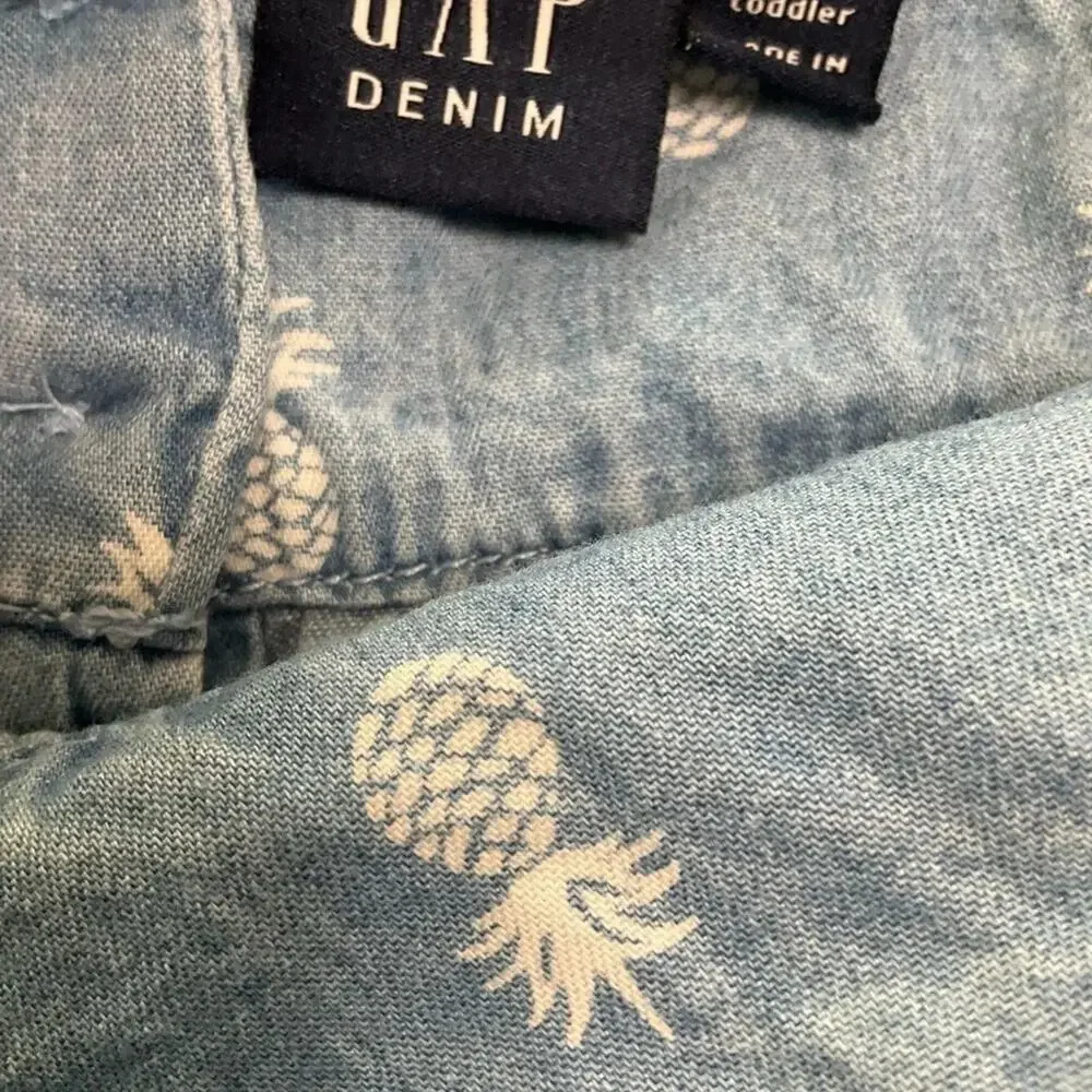 BABY GAP Girl's Blue Denim Sundress Bottoms Set Size 2 NWT